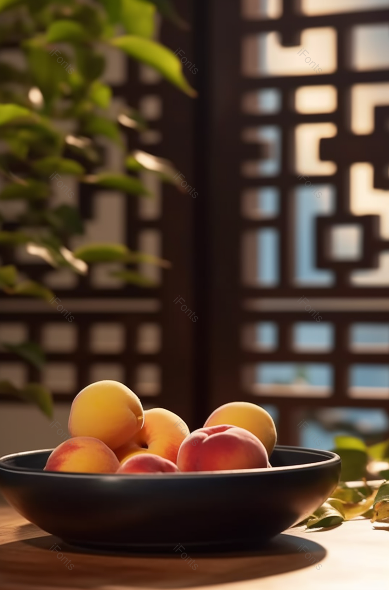 古风有营养的桃子水果摄影图,高清,摄影图,摄影图片,图片大全,摄影图免费下载